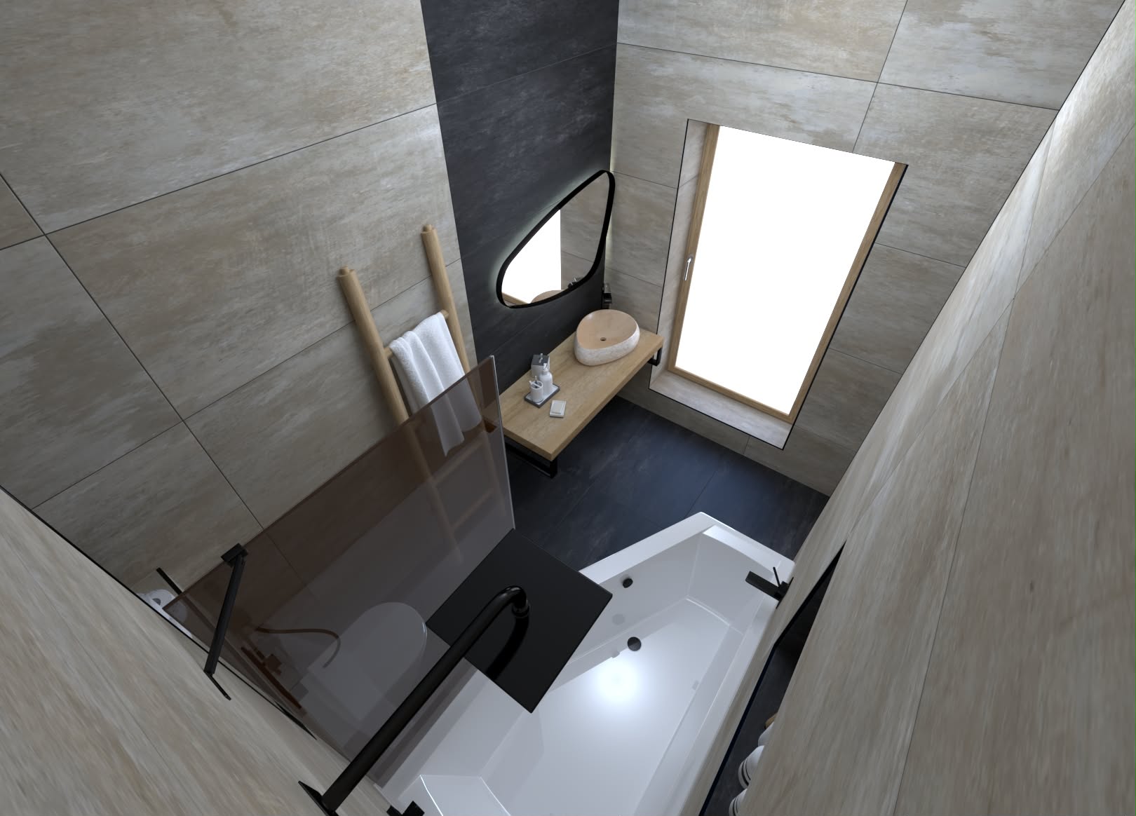 3D Vizualizace koupelny - Stanislava Ryplová